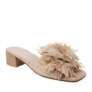 NEW CHOCOLAT BLU women's chance raffia sandal in natural
